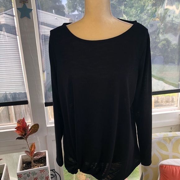 ALYX NWT black long sleeved, side twist top sz 0X - Picture 1 of 9